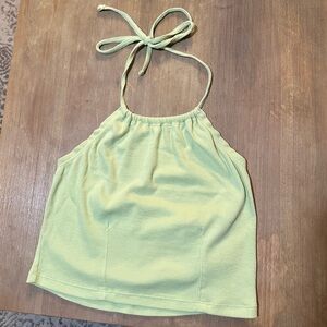 bp. Nordstroms Halter crop Tank Top in Lime green sz M